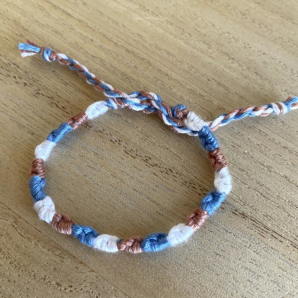 Emanuelle Bracelet, anklet, trendy, comfortable, tie, embroidery thread, woven,